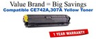 CE742A,307A Yellow Compatible Value Brand toner