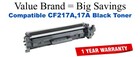 CF217A,17A Black Compatible Value Brand toner