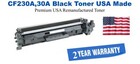 CF230A,30A Black Premium USA Remanufactured Brand Toner