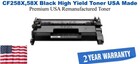 CF258X-58X High Yield Black Premium USA Remanufactured Brand Toner