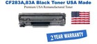 CF283A,83A Black Premium USA Remanufactured Brand Toner
