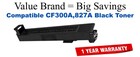 CF300A,827A Black Compatible Value Brand toner