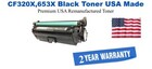 CF320X,653X Black Premium USA Remanufactured Brand Toner