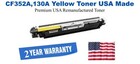 CF352A,130A Yellow Premium USA Remanufactured Brand Toner