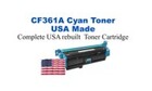 CF361A,508A Cyan Premium USA Remanufactured Brand Toner