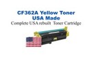 CF362A,508A Yellow Premium USA Remanufactured Brand Toner