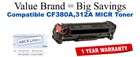 CF380A,312A MICR Compatible Value Brand toner