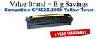 CF402X,201X High Yield Yellow Compatible Value Brand toner