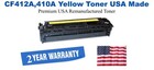CF412A,410A Yellow Premium USA Remanufactured Brand Toner