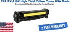 CF412X,410X High Yield Yellow Premium USA Remanufactured Brand Toner