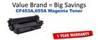 CF453A,655A Magenta Compatible Value Brand toner