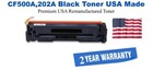 CF500A,202A Black Premium USA Remanufactured Brand Toner