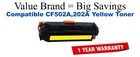 CF502A,202A Yellow Compatible Value Brand toner