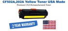 CF502A,202A Yellow Premium USA Remanufactured Brand Toner