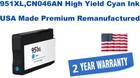 951XL,CN046AN High Yield Cyan Premium USA Made Remanufactured ink