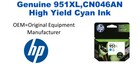 951XL,CN046AN Genuine High Yield Cyan HP Ink