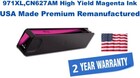 971XL,CN627AM High Yield Magenta Premium USA Made Remanufactured ink