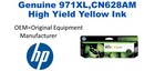 971XL,CN628AM Genuine High Yield Yellow HP Ink