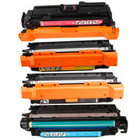 504A 4-Color Set Compatible Value Brand HP toner CE250A, CE251A, CE252A, CE253A