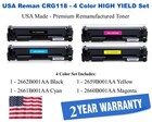 CRG118 Series 4-Color Set Premium USA Made Remanufactured Canon toner 2659B001AA,2660B001AA,2661B001AA,2662B001AA,CRG118