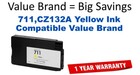 711,CZ132A Yellow Compatible Value Brand ink