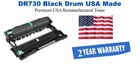 DR730 Black Premium USA Made Remanufactured Brother Drum