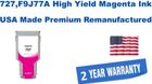 727,F9J77A High Yield Magenta Premium USA Made Remanufactured ink