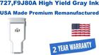 727,F9J80A High Yield Gray Premium USA Made Remanufactured ink