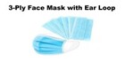 3 PLY MASK WITH EAR LOOP (50/BX)