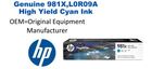 981X,L0R09A Genuine HP High Yield Cyan Ink