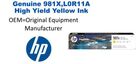 981X,L0R11A Genuine HP High Yield Yellow Ink