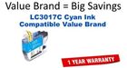 Brother LC3017 Cyan High Yield Remanufactured Ink Cartridge
