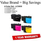 Remanufactured Brother LC3035 4 Color Bundle Compatible