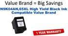 N9K04AN,65XL High Yield Black Compatible Value Brand ink
