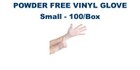 POWDER FREE VINYL GLOVE SMALL MULTIPURPOSE (100/BOX)