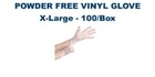 POWDER FREE VINYL GLOVE XL MULTIPURPOSE (100/BOX)