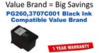 PG260,3707C001 Black Compatible Value Brand ink