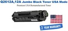 Q2612A,12A Jumbo Premium USA Made Remanufactured HP Toner 50% Higher Yield