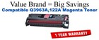 Q3963A,Q3973,122A Magenta Compatible Value Brand toner