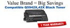 Q5942X,42X High Yield Black Compatible Value Brand toner