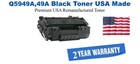 Q5949A,49A Black Premium USA Remanufactured Brand Toner