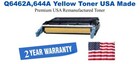 Q6462A,644A Yellow Premium USA Remanufactured Brand Toner