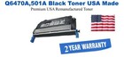 Q6470A,501A Black Premium USA Remanufactured Brand Toner