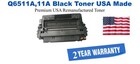 Q6511A,11A Black Premium USA Remanufactured Brand Toner