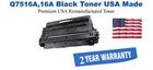 Q7516A,16A Black Premium USA Remanufactured Brand Toner