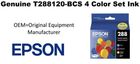 Genuine Epson T288120-BCS Color Combo Pack Ink Cartridge