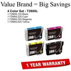 Epson T288XL - 4 Color Ink Cartridge Set, Remanufactured BCMY Combo