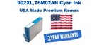 902XL,T6M02AN High Yield Cyan Premium USA Made Remanufactured ink