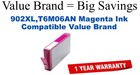 902XL,T6M06AN High Yield Magenta Compatible Value Brand ink
