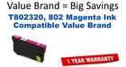 T802320, 802 Magenta Compatible Value Brand ink